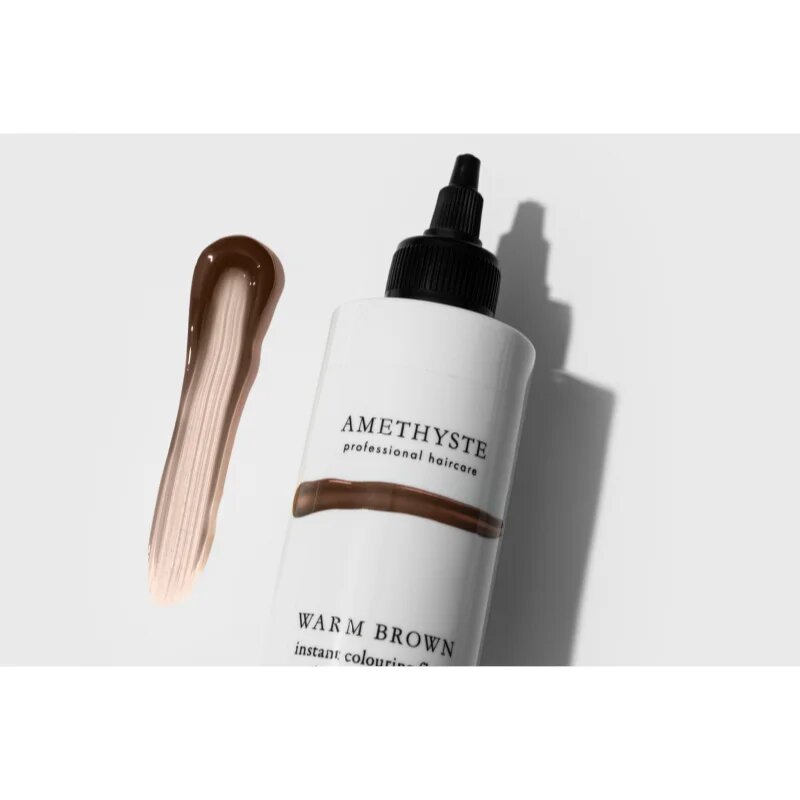 FarmaVita Amethyste Instant Colouring Fluid Възстановяваща цветна маска pro světle blond až středně hnědé vlasy цвят Warm Brown 250 мл.