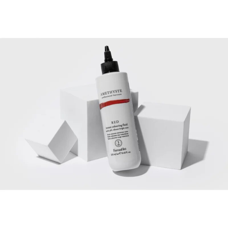 FarmaVita Amethyste Instant Colouring Fluid Възстановяваща цветна маска за коса с червени нюанси цвят Red 250 мл.