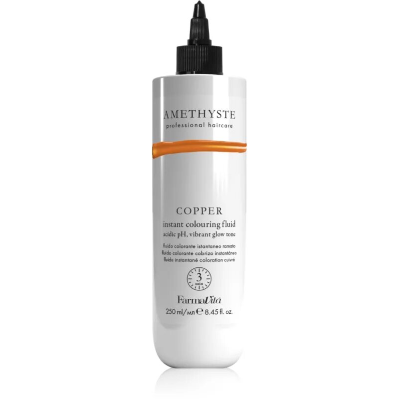 FarmaVita Amethyste Instant Colouring Fluid Възстановяваща цветна маска за медни тонове цвят Copper 250 мл.