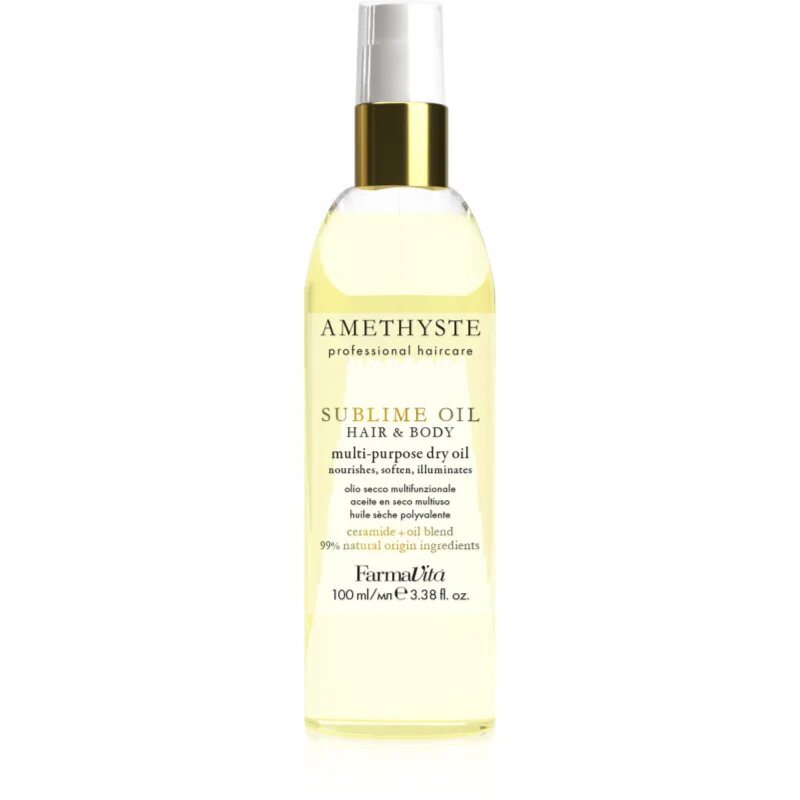 FarmaVita Amethyste Sublime Oil Многофункционално сухо масло за тяло и коса 100 мл.