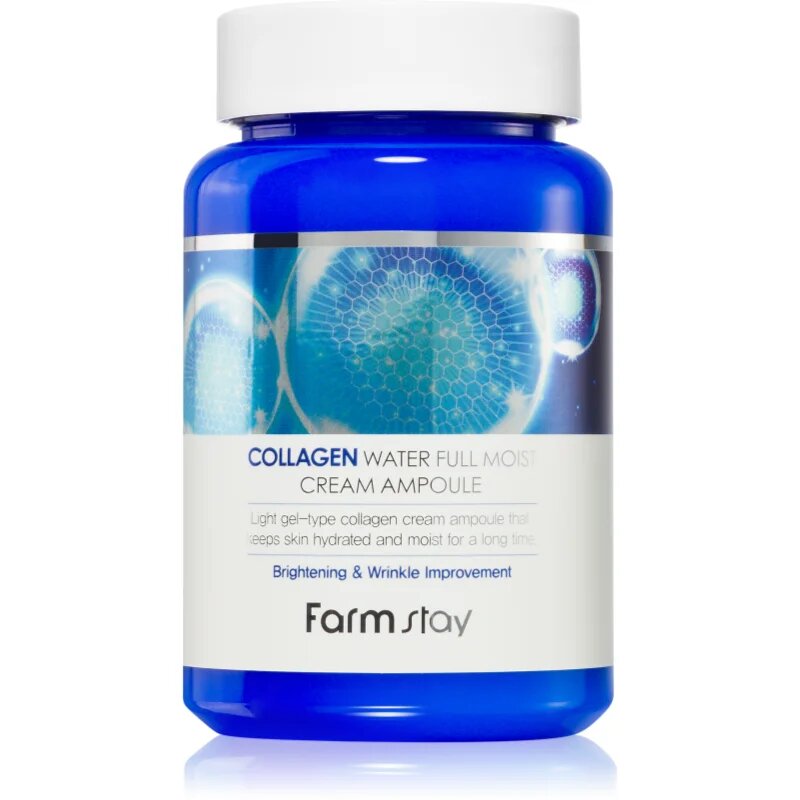 Farmstay Collagen Water Full Moist Cream Ampoule богат хидратиращ крем с колаген 250 мл.