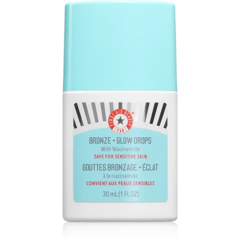 First Aid Beauty Bronze + Glow Drops хидратиращ бронзиращ серум за равномерен тен на кожата 30 мл.
