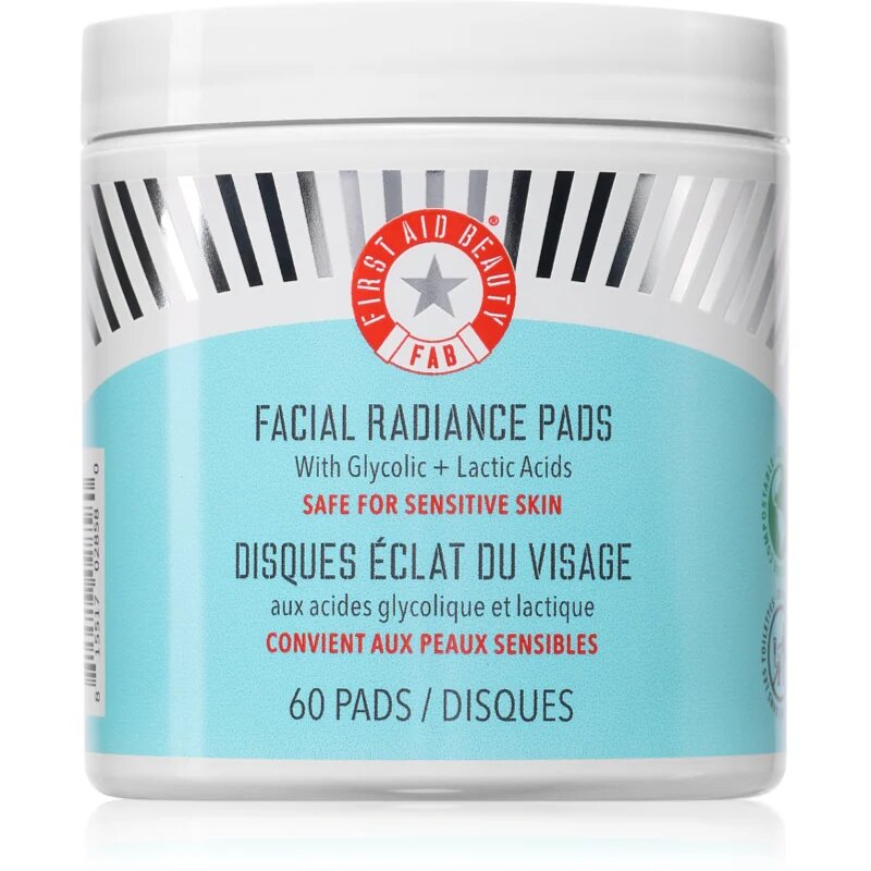 First Aid Beauty Facial Radiance Pads ексфолиращи възглавнички за освежаване и изглаждане на кожата 60 бр.