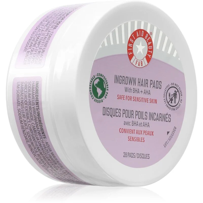 First Aid Beauty Ingrown Hair Pads ексфолиращи възглавнички за враснали косъмчета 28 бр.