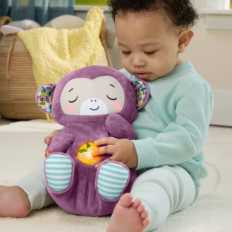Fisher-Price Soothe'n Snuggle Purple Monkey плюшена играчка с мелодия 1 бр.
