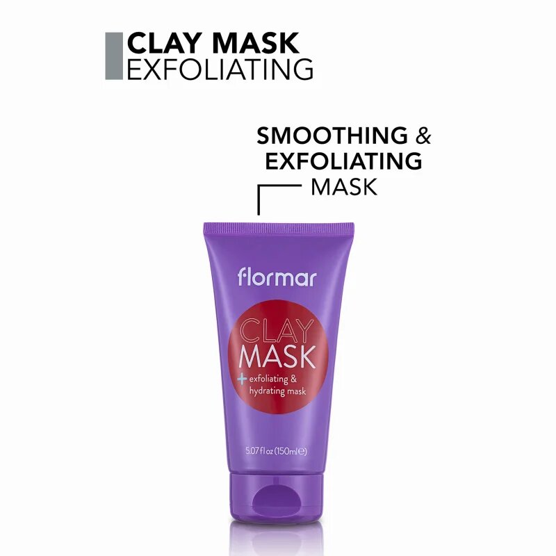 flormar Clay Mask ексфолираща почистваща маска за лице с глина 150 мл.