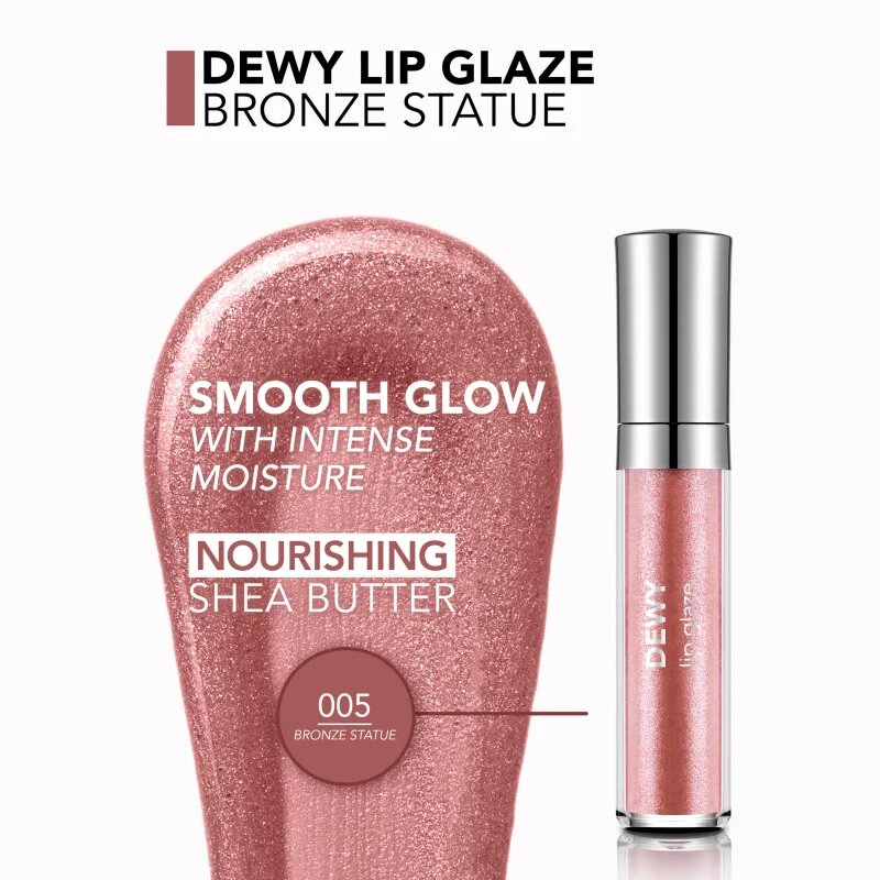 flormar Dewy Lip Glaze хидратиращ блясък за устни цвят 005 Bronze Statue 4.5 мл.