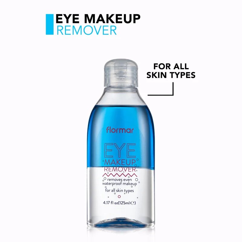flormar Eye Makeup Remover двуфазов продукт за почистване на грим 125 мл.