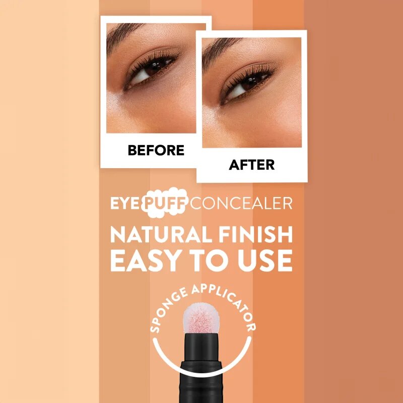 flormar Eye Puff Concealer течен коректор с гъба апликатор цвят 002 Light 3.3 мл.