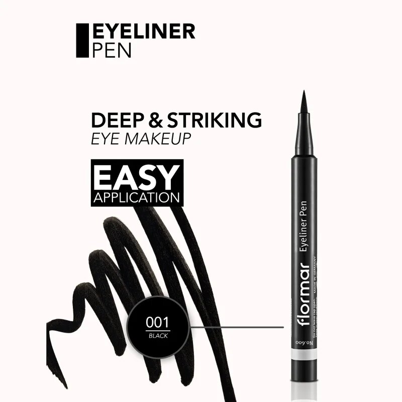 flormar Eyeliner Pen очна линия писалка цвят Black 1 мл.