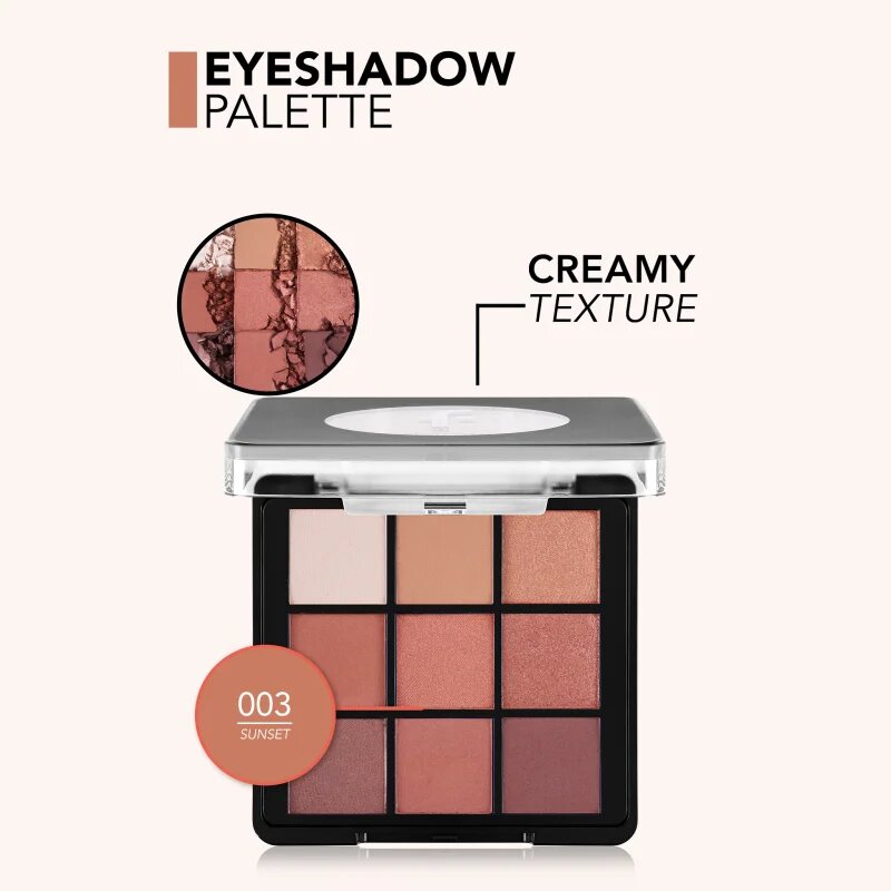 flormar Eyeshadow Palette палитра сенки за очи цвят 003 Sunset 9 гр.