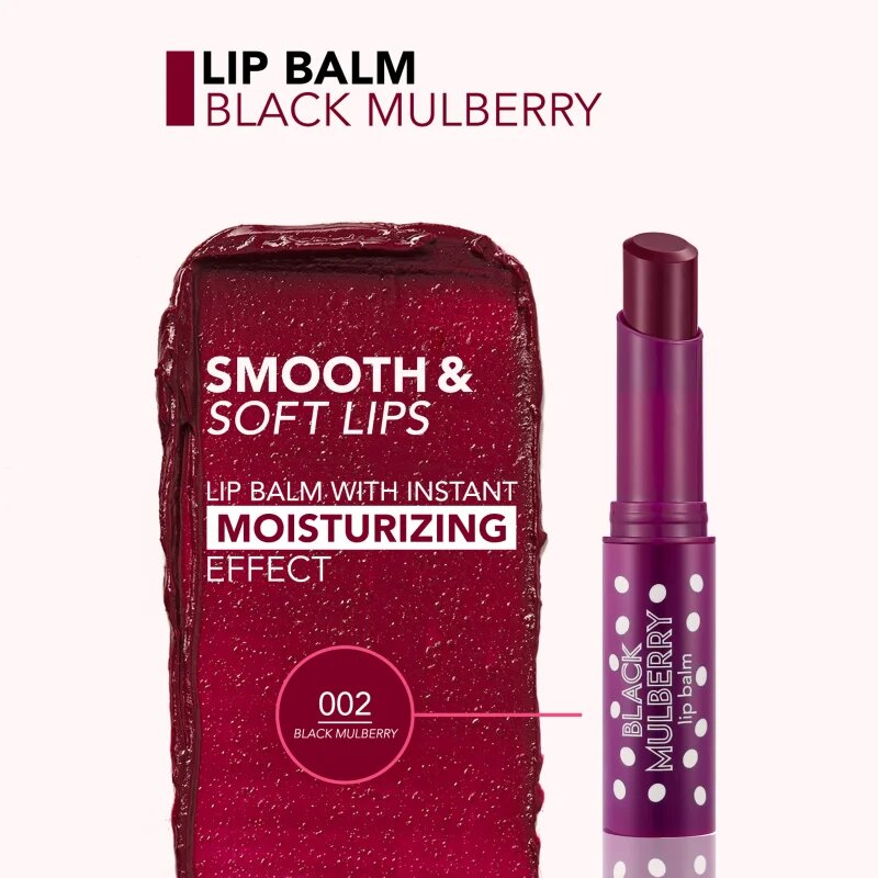 flormar Lip Balm балсам за устни с вкус цвят 002 Black Mulberry 3 гр.