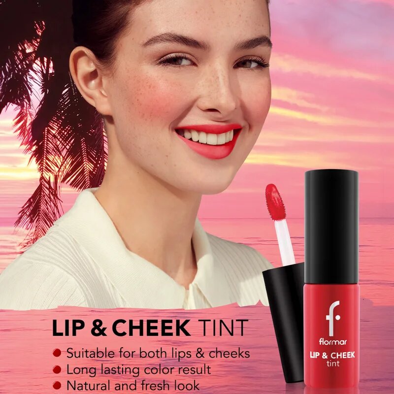 flormar Lip & Cheek Tint течен руж за устни и скули цвят 002 Kiss Lip&Cheek 6.7 мл.