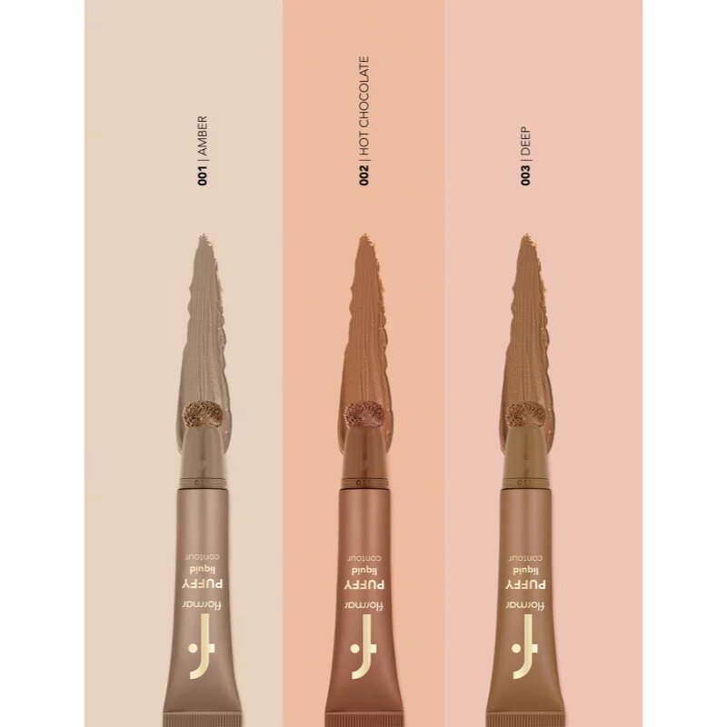 flormar Puffy Liquid Contour контуриращ крем с апликатор цвят 002 Hot Chocolate 12 мл.