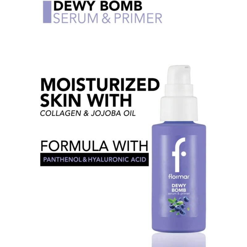 flormar Serum & Primer Dewy Bomb озаряващ серум-база 30 мл.