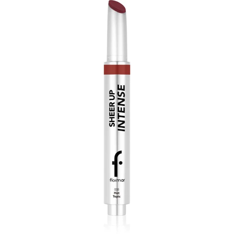 flormar Sheer Up Intense Lipstick овлажняващо червило перлен блясък цвят 008 Hot Topic 19 гр.