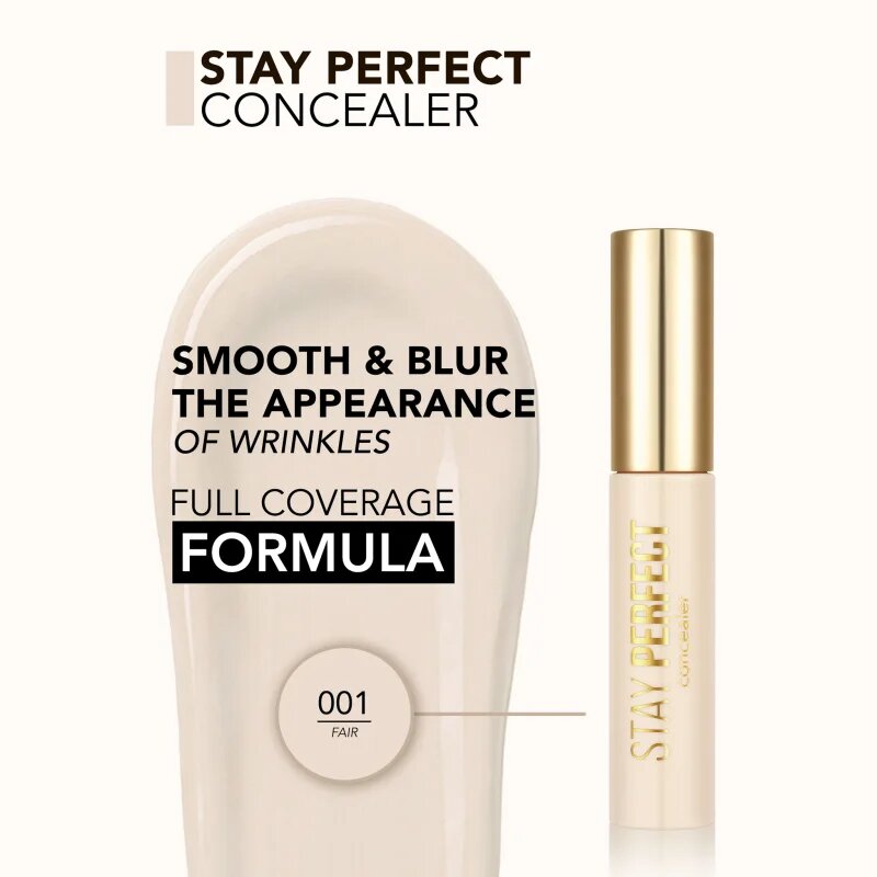 flormar Stay Perfect Concealer течен коректор цвят 001 Fair 12.5 мл.