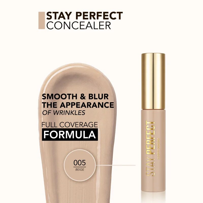 flormar Stay Perfect Concealer течен коректор цвят 005 Beige 125 мл.