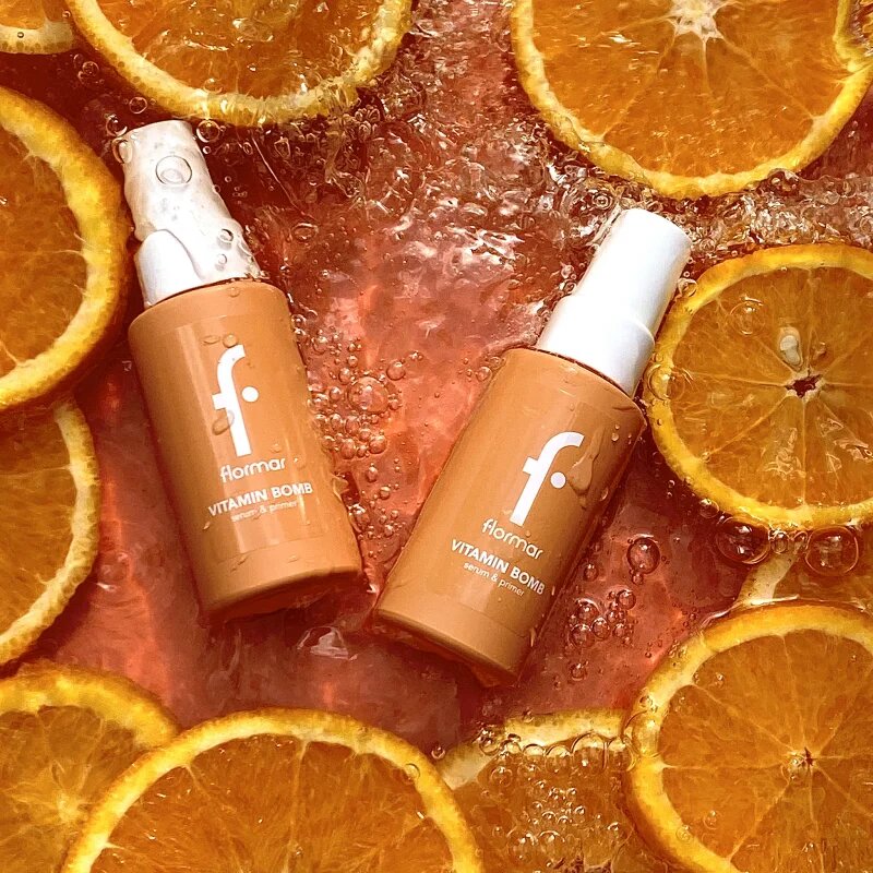 flormar Vitamin Bomb Serum&Primer озаряващ серум с витамини B C E 30 мл.