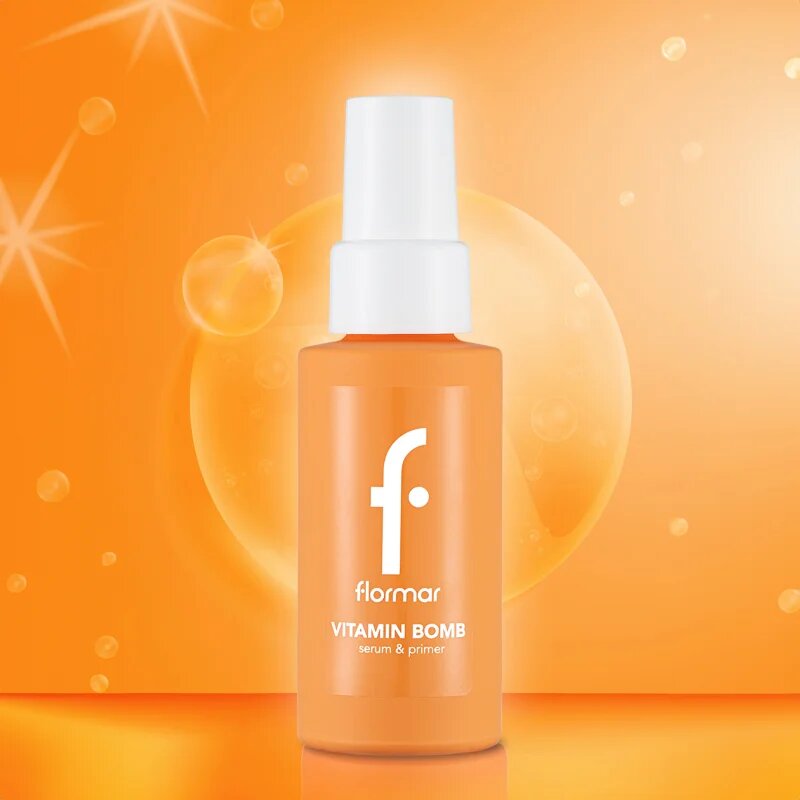 flormar Vitamin Bomb Serum&Primer озаряващ серум с витамини B C E 30 мл.