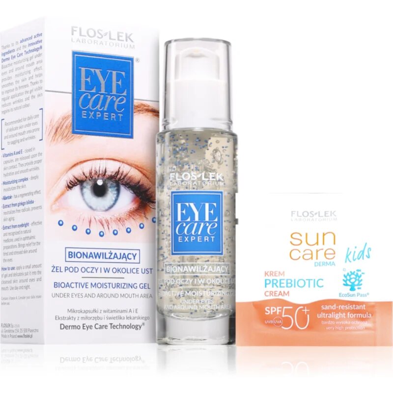 FlosLek Laboratorium Eye Care биоактивен хидратиращ гел за зоната около очите и устата 30 мл.