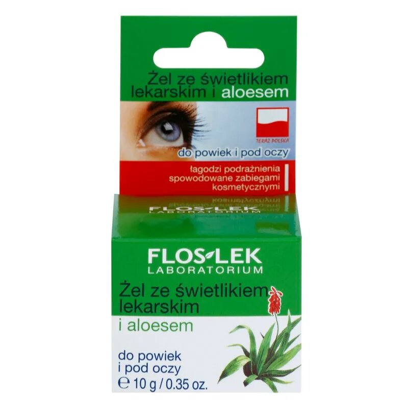 FlosLek Laboratorium Eye Care гел за околоочната зона с очанка и алое вера 10 гр.