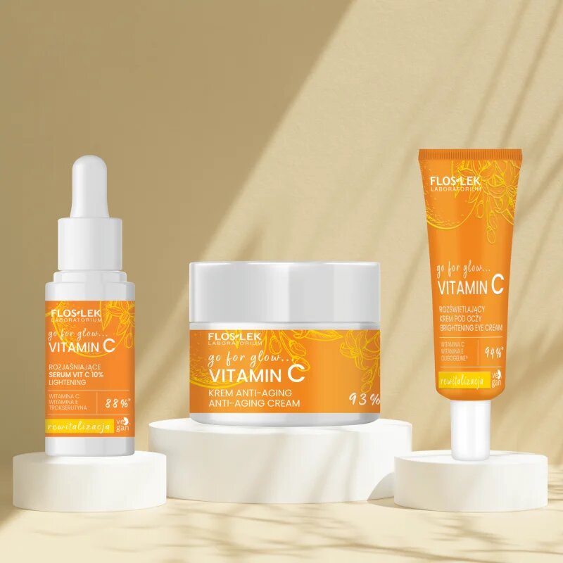FlosLek Laboratorium Go For Glow Vitamin C подаръчен комплект за озаряване на лицето