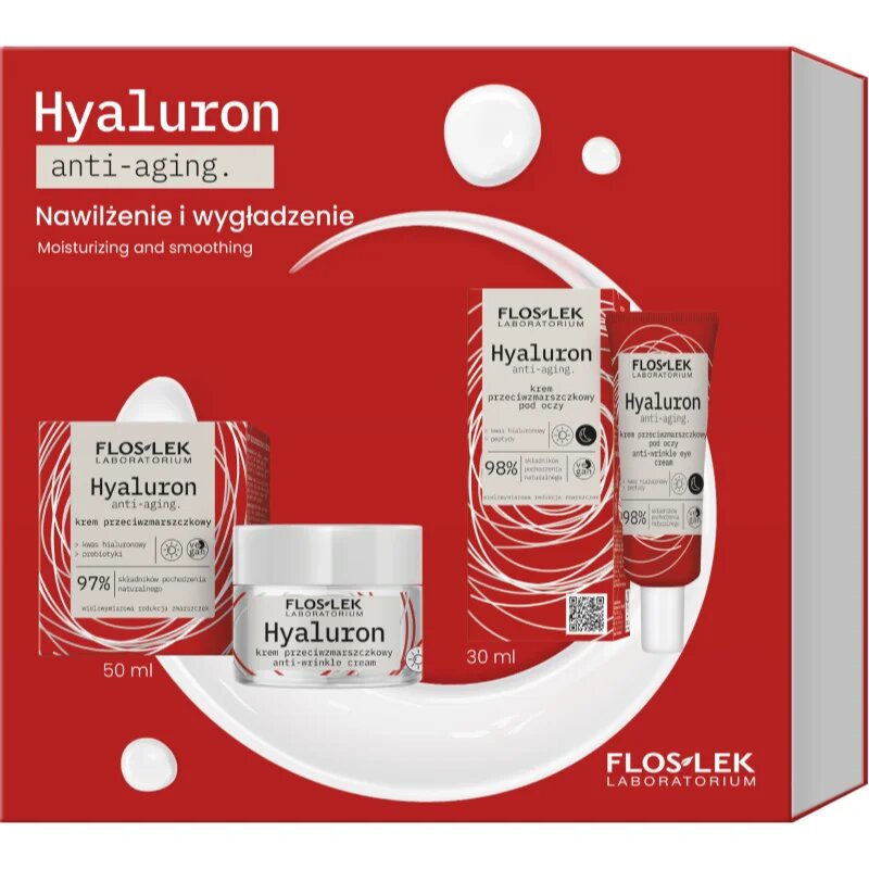 FlosLek Laboratorium Hyaluron подаръчен комплект за изглаждане на контурите