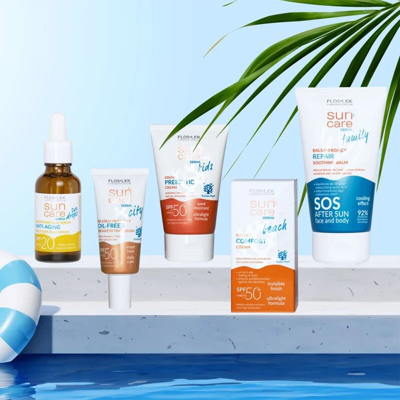 FlosLek Laboratorium Sun Care Derma City BB ВВ крем с висока UV защита за чувствителна кожа на лицето SPF 50+ 30 мл.