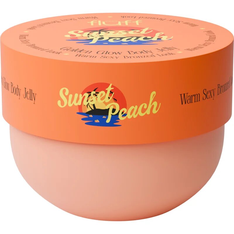 Fluff Glow Body Jelly Sunset Peach гел за тяло с озаряващ ефект 150 мл.