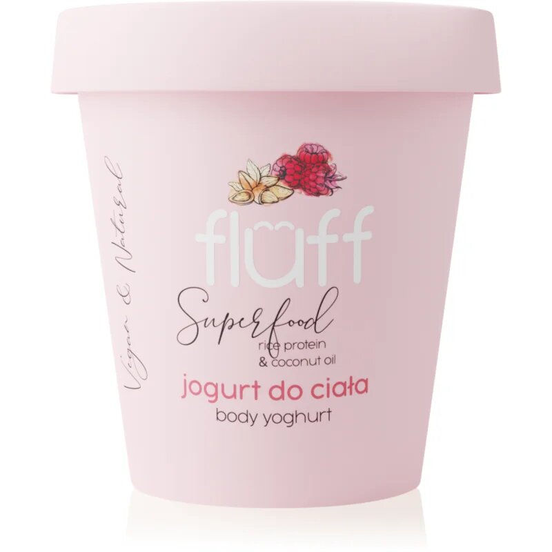 Fluff Raspberries & Almonds йогурт за тяло Rice Protein & Coconut Oil 180 мл.