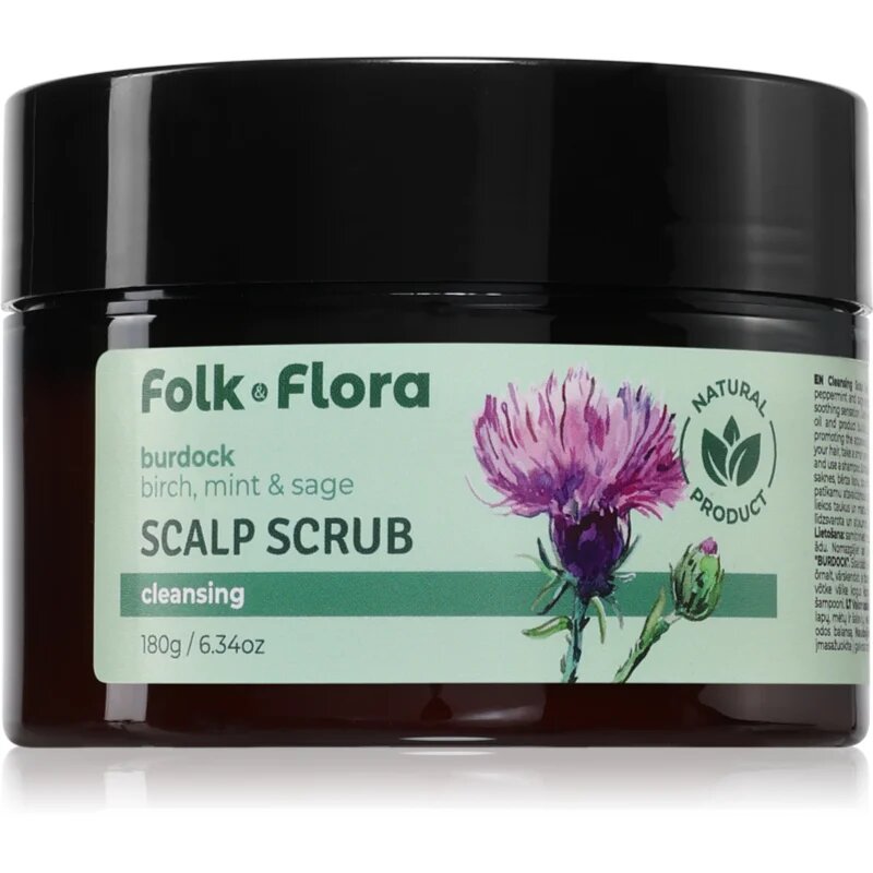 Folk & Flora Burdock пилинг за скалп 180 гр.