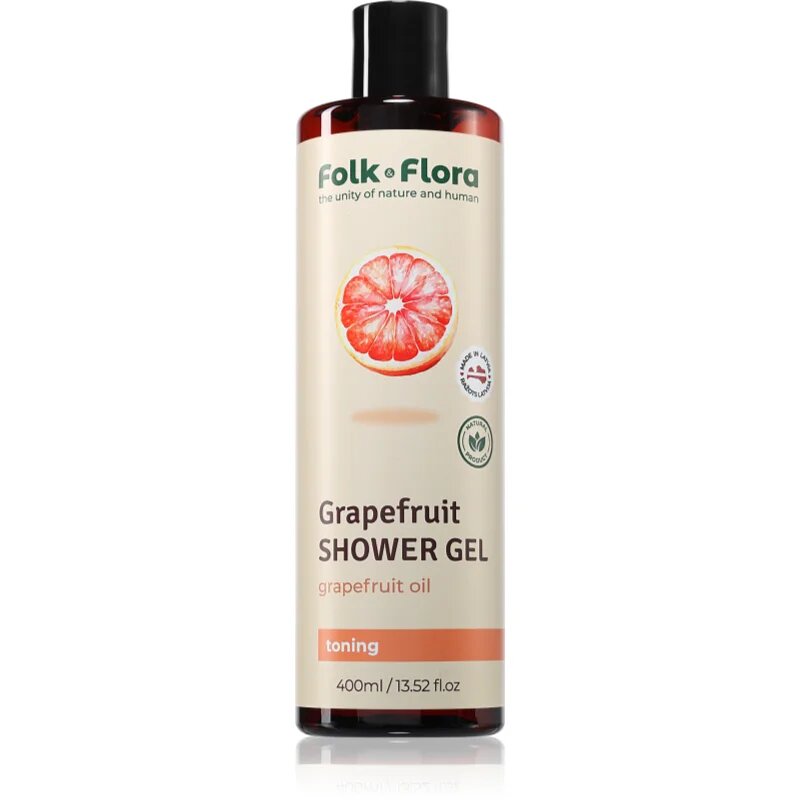Folk & Flora Grapefruit освежаващ душ гел 400 мл.