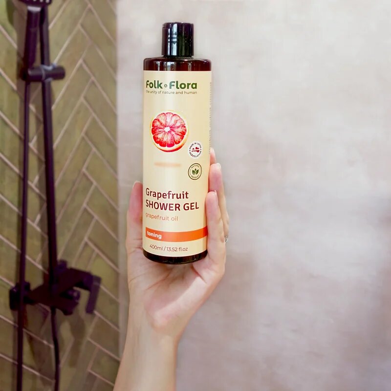 Folk & Flora Grapefruit освежаващ душ гел 400 мл.