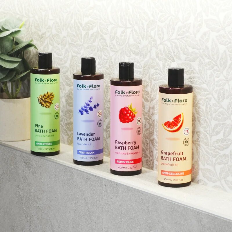 Folk & Flora Grapefruit пяна за вана 400 мл.