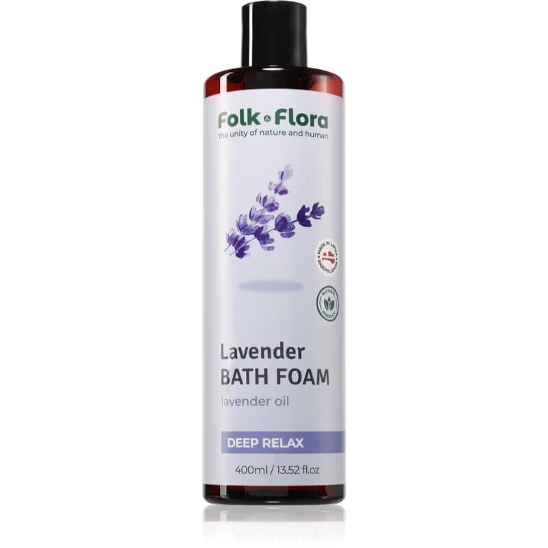 Folk & Flora Lavender пяна за вана с успокояващ ефект 400 мл.