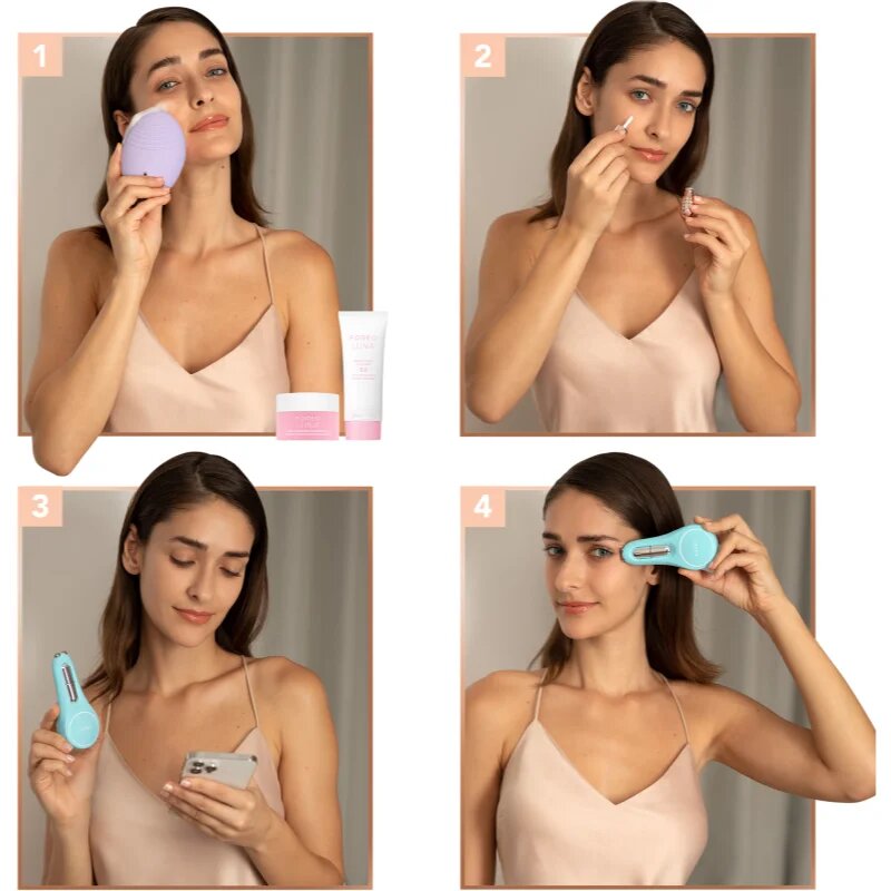 FOREO BEAR™ 2 eyes & lips микротоков тонизиращ уред за зоната около очите и устните Arctic Blue 1 бр.