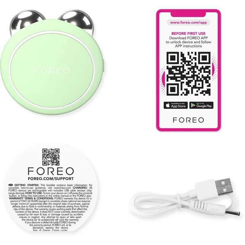 FOREO BEAR™ 2 go микротоков тонизиращ уред за лице Pistachio 1 бр.