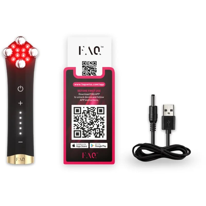 FOREO FAQ™ 402 двоен тонизиращ уред с микроток с червена LED светлина 1 бр.