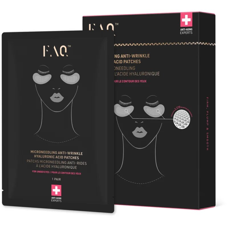FOREO FAQ™ Microneedling Anti-Wrinkle лепенки против бръчки за под очите с хиалуронова киселина 3x2 бр.