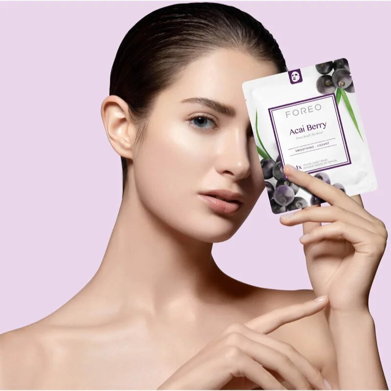 FOREO Farm to Face Sheet Mask Acai Berry антиоксидантна платнена маска 3x20 мл.