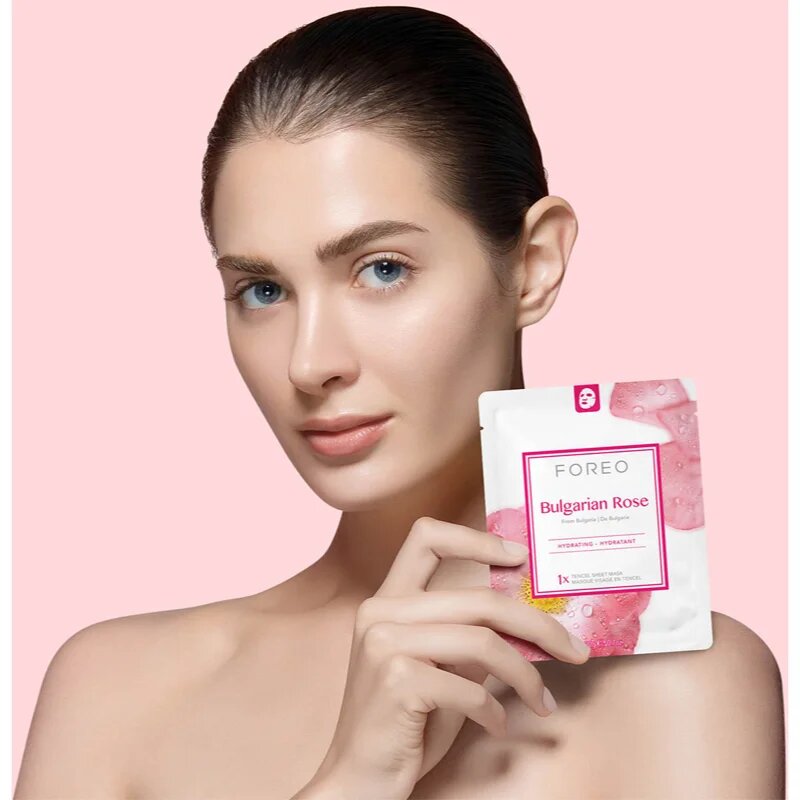 FOREO Farm to Face Sheet Mask Bulgarian Rose хидратираща платнена маска 3x20 мл.