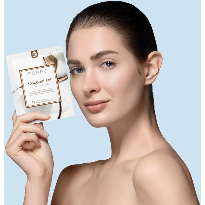 FOREO Farm to Face Sheet Mask Coconut Oil подхранваща платнена маска 3x20 мл.