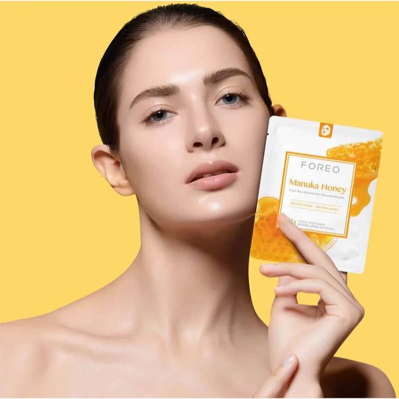 FOREO Farm to Face Sheet Mask Manuka Honey платнена маска с хидратиращ и ревитализиращ ефект 3x20 мл.
