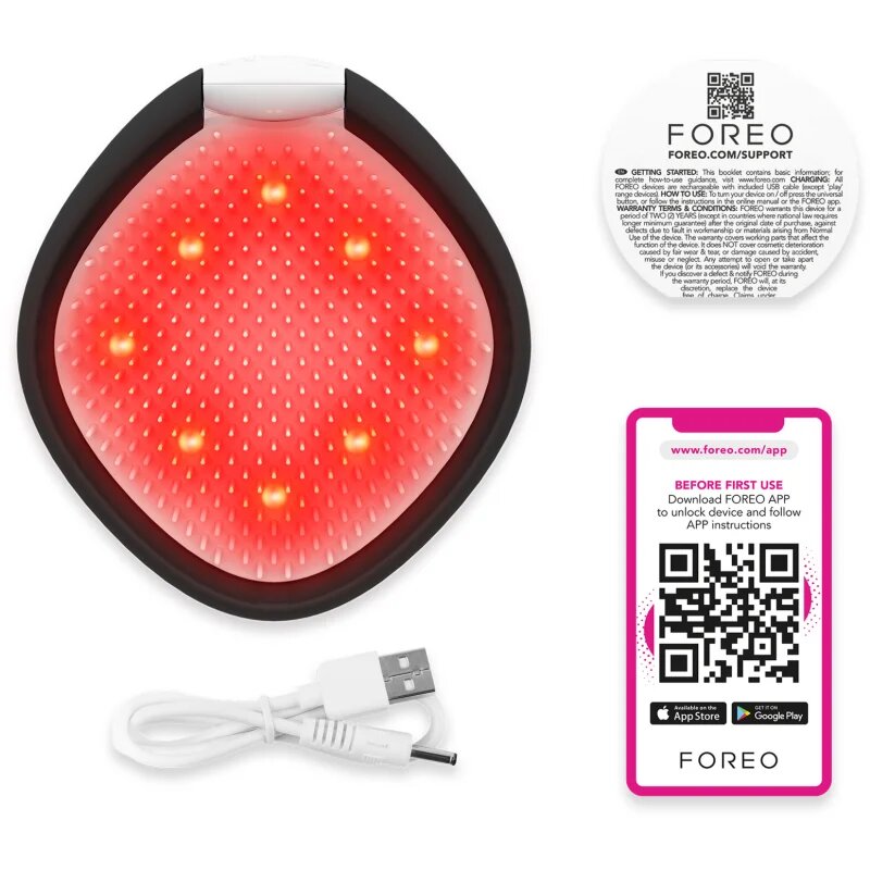 FOREO FLIP™ Play Advanced 3-in-1 гребен за коса с LED подсветка Midnight Magic 1 бр.