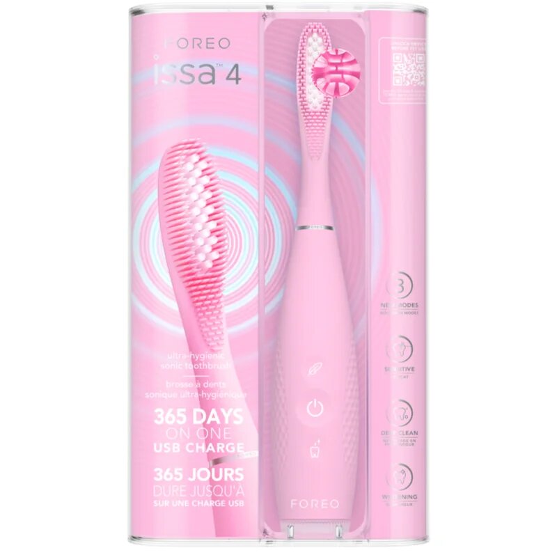 FOREO ISSA™ 4 електрическа четка за зъби Pearl Pink 1 бр.