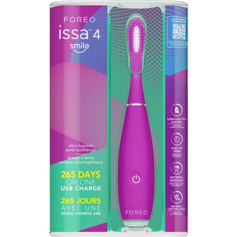 FOREO ISSA™ 4 Smile електрическа четка за зъби над 5 години Enchanted Violet 1 бр.