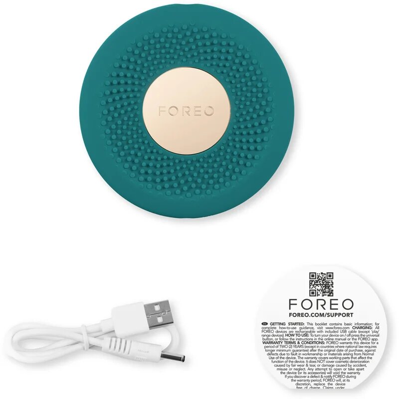 FOREO UFO™ 3 Go звуков уред за ускоряване ефекта на маските за лице Evergreen 1 бр.