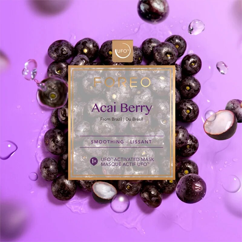 FOREO UFO™ Acai Berry изглаждаща маска 6 x 6 гр.