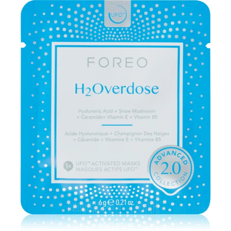 FOREO UFO™ H2Overdose хидратираща маска за лице 6 бр.